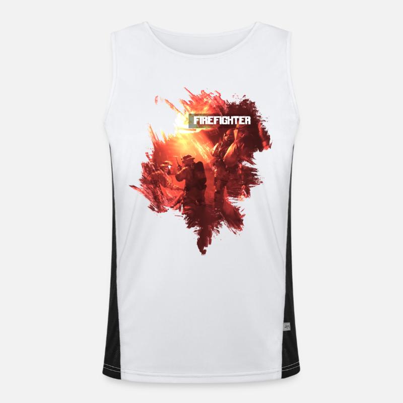 Firefighter Funktionelles Kontrast-Tank Top für Männer 