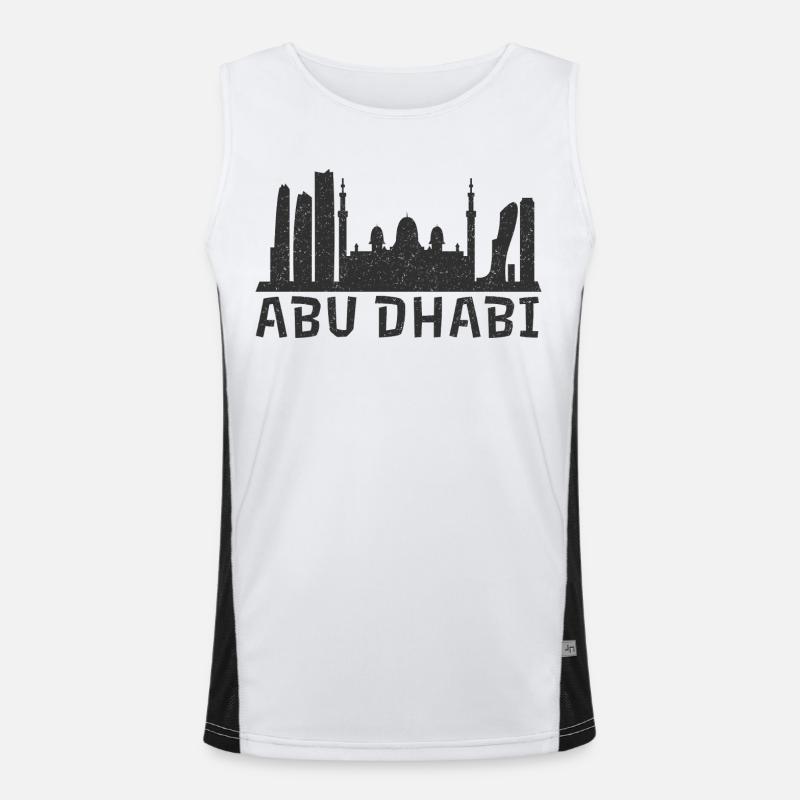 Paysage nocturne d’Abu Dhabi Débardeur respirant contrasté Homme 