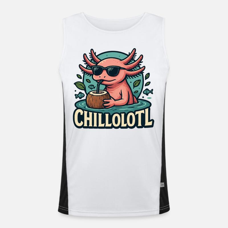 Chillolotl – Einfach mal abtauchen Funktionelles Kontrast-Tank Top für Männer 