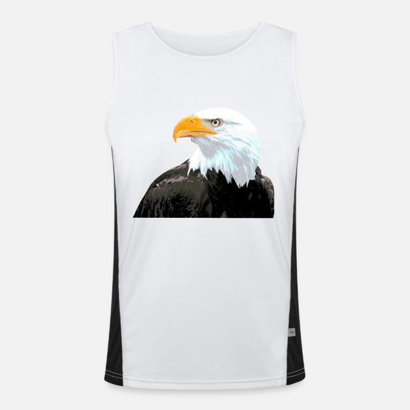 Bald Eagle Bird Statement Cool Animals Men's Functional Contrast Tank Top 