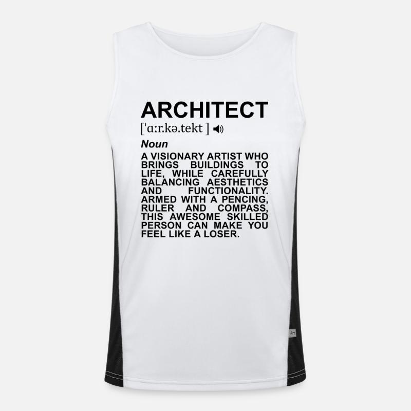 Architect Meaning Men's Functional Contrast Tank Top 