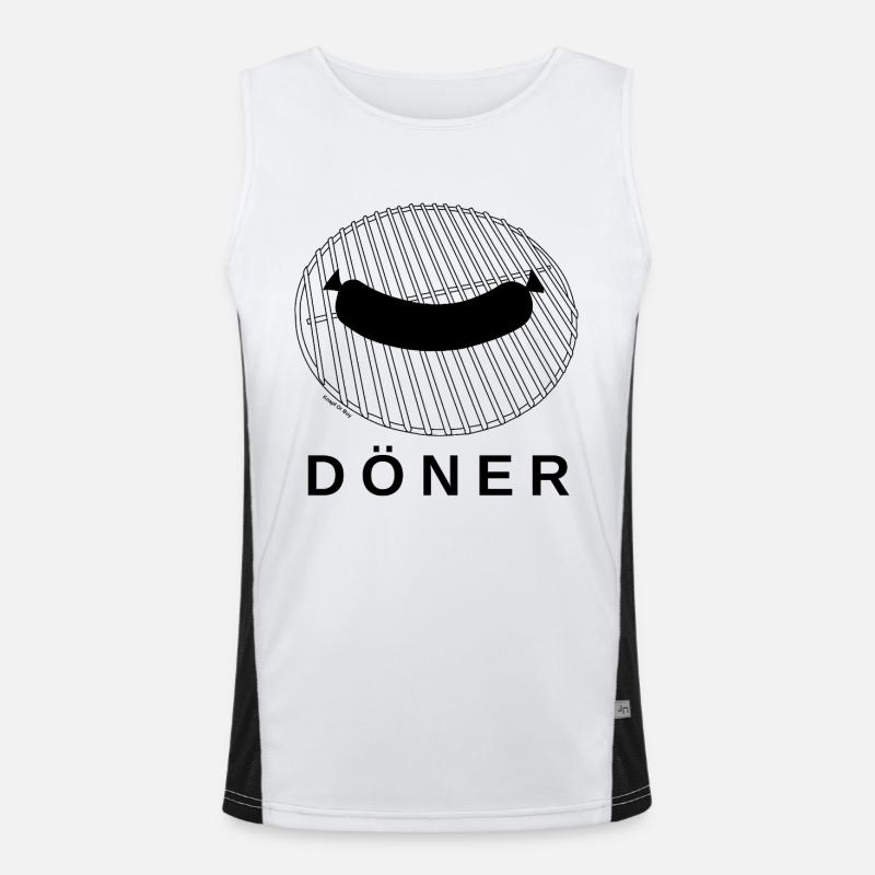 Döner vom Rost Funktionelles Kontrast-Tank Top für Männer 