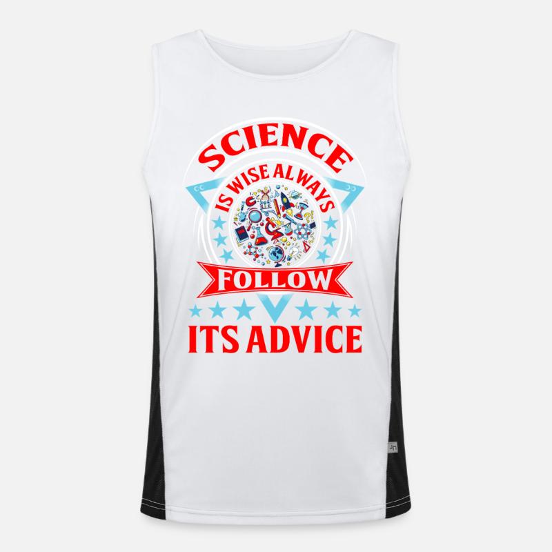 Vie scientifique Devise Design Débardeur respirant contrasté Homme 