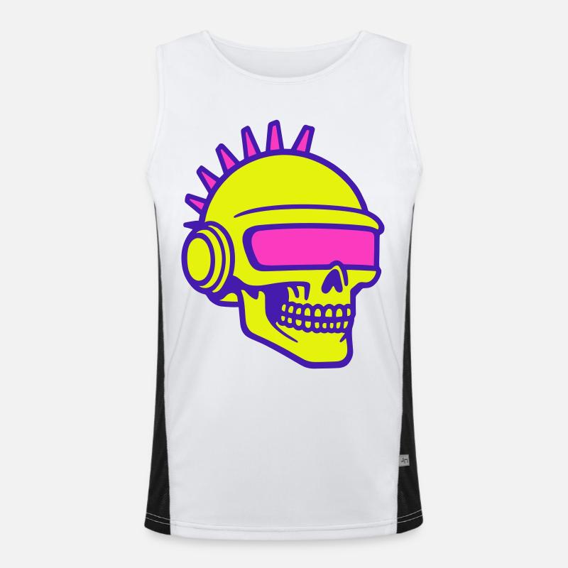 Future Skull Punk Men's Functional Contrast Tank Top 