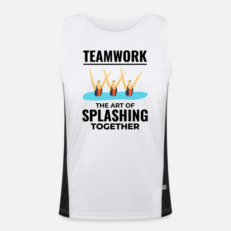 Triumphales Design der Synchronschwimmer Funktionelles Kontrast-Tank Top für Männer 