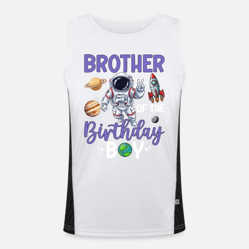 Conception d'anniversaire Space Brother Débardeur respirant contrasté Homme 