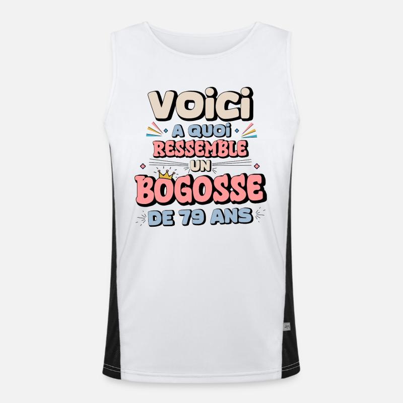 Melancholischer Humor 79. Geburtstag Funktionelles Kontrast-Tank Top für Männer 