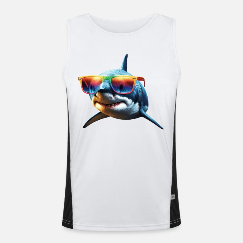 requin requin tigre requin plongeur requins mignons grand requin blanc Débardeur respirant contrasté Homme 