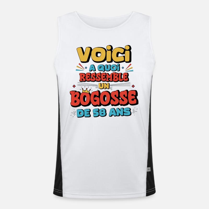 Nostalgic humour 58 years old Men's Functional Contrast Tank Top 