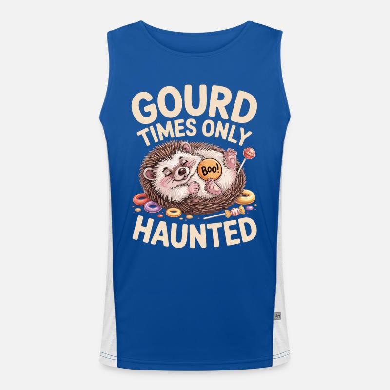 Hérisson mignon avec motif d'Halloween Débardeur respirant contrasté Homme 