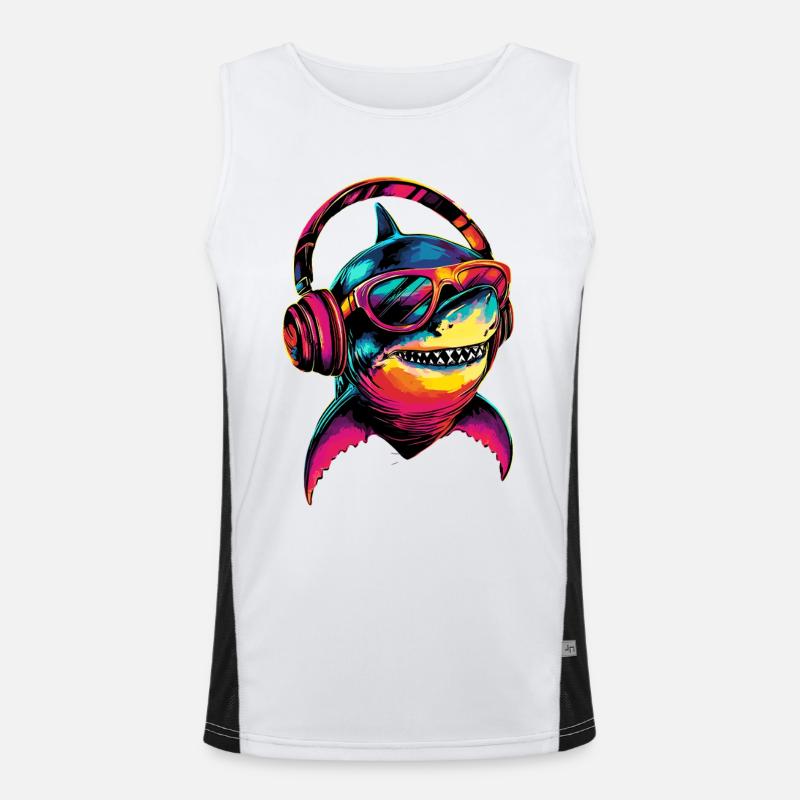 requin requin tigre requin plongeur requins mignons grand requin blanc Débardeur respirant contrasté Homme 