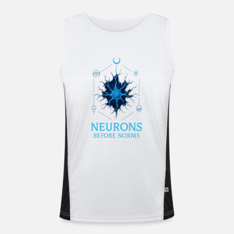 Neurons before norms Men's Functional Contrast Tank Top 