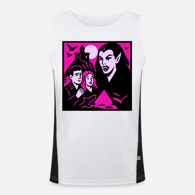 Vampir Gräfin Funktionelles Kontrast-Tank Top für Männer 