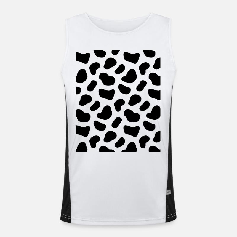 Dalmatian Pattern - Men's Functional Contrast Tank Top  - white/black
