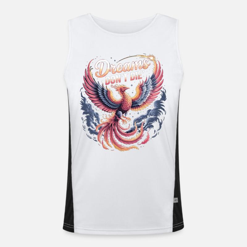 Mythical phoenix with motif Men's Functional Contrast Tank Top 