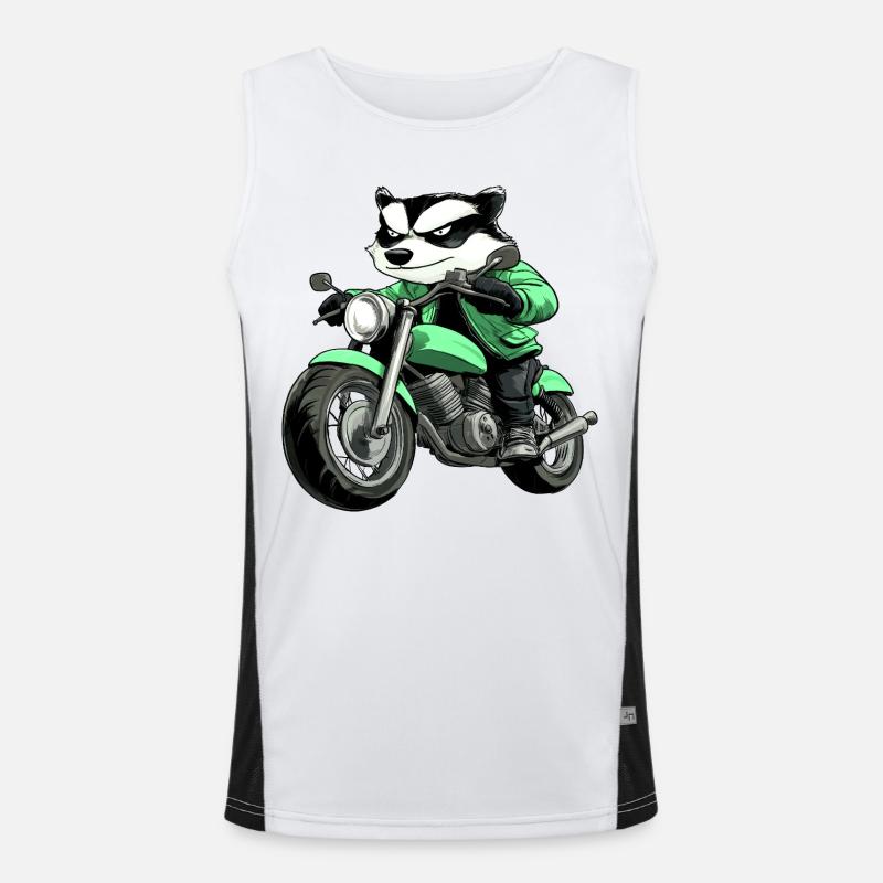Dachs Motorrad Funktionelles Kontrast-Tank Top für Männer 