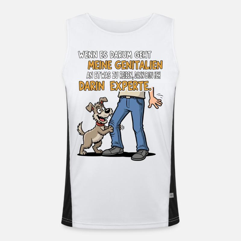 Reib-Experte Hund Funktionelles Kontrast-Tank Top für Männer 