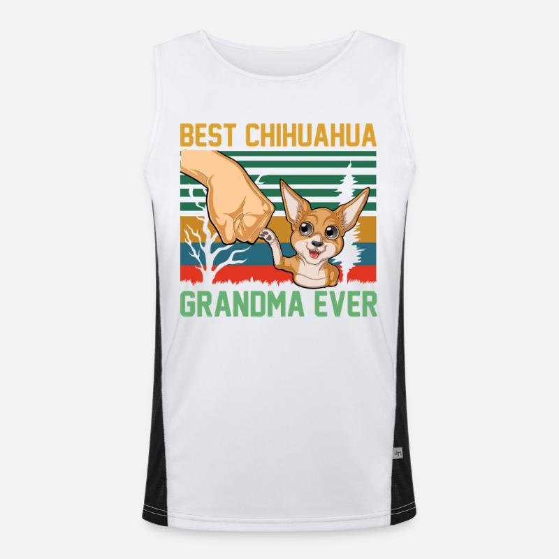 Chihuahua Funktionelles Kontrast-Tank Top für Männer 