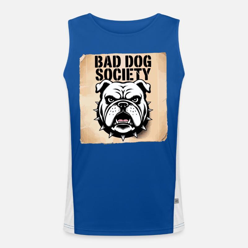 Die Gesellschaft der bösen Hunde Funktionelles Kontrast-Tank Top für Männer 