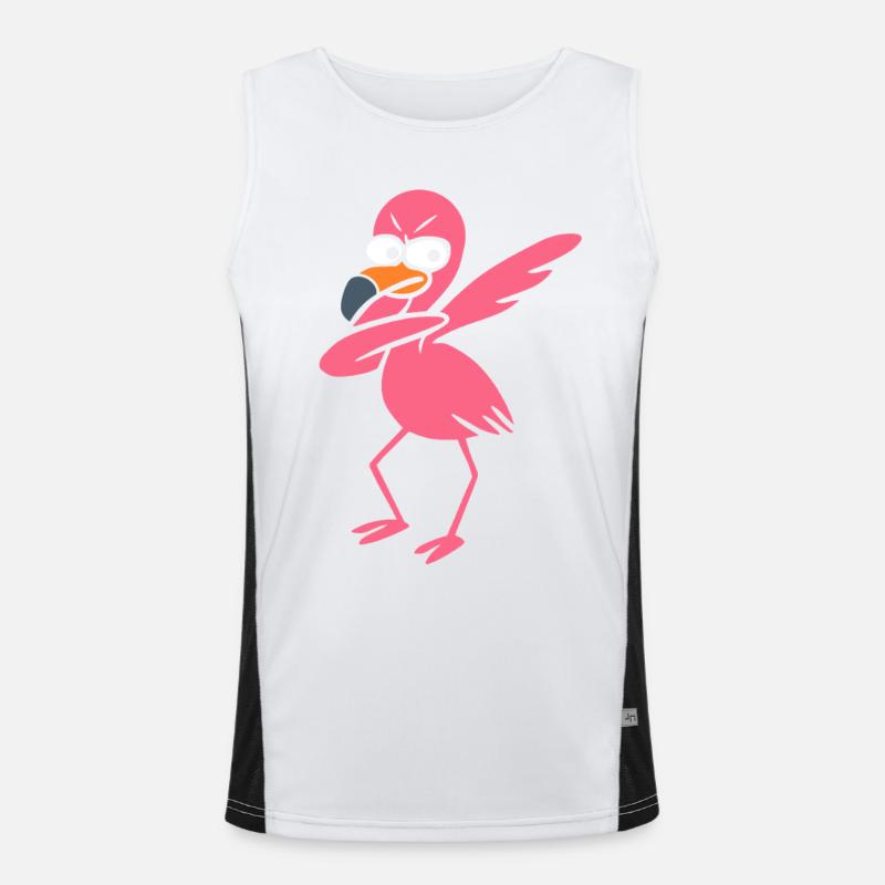Dancing Flamingo Dabbing Débardeur respirant contrasté Homme 