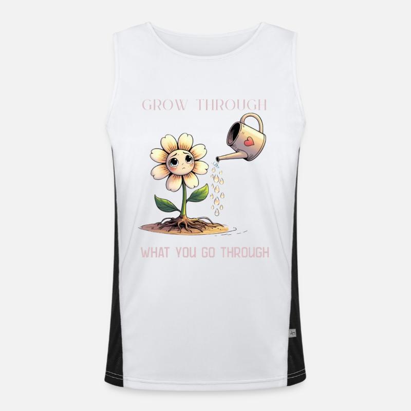 Self-love grows with every tear Men's Functional Contrast Tank Top 