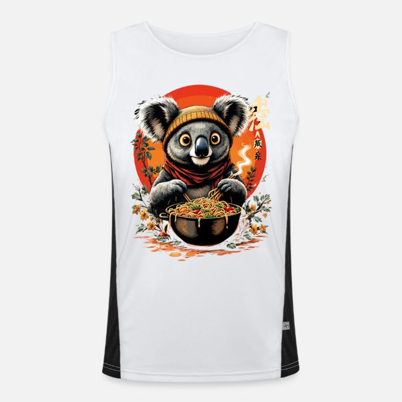 Conception mignonne de ramen Koala dans un anime de style kawaii Débardeur respirant contrasté Homme 
