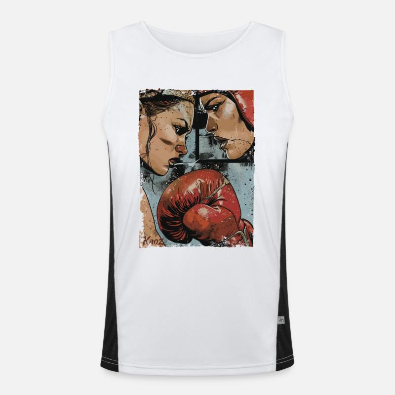 Illustration Intense Boxer Clash Débardeur respirant contrasté Homme 