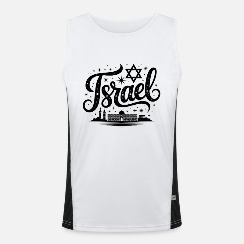 Israel - Souvenir Design Funktionelles Kontrast-Tank Top für Männer 