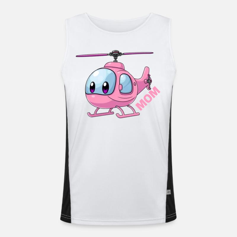 Helikopter Mutter Funktionelles Kontrast-Tank Top für Männer 