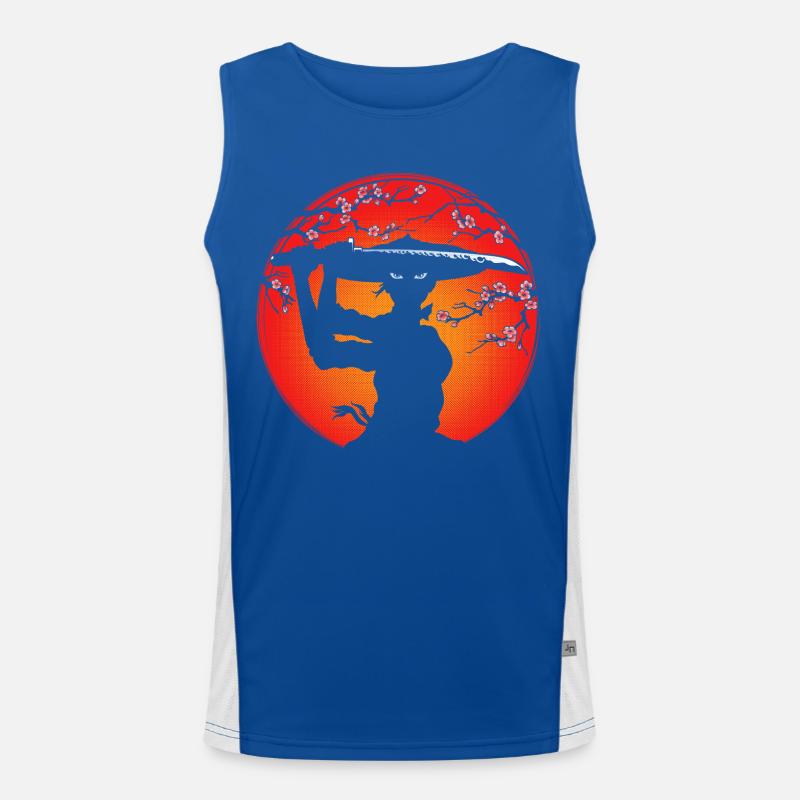 Samurai-Mädchen Funktionelles Kontrast-Tank Top für Männer 