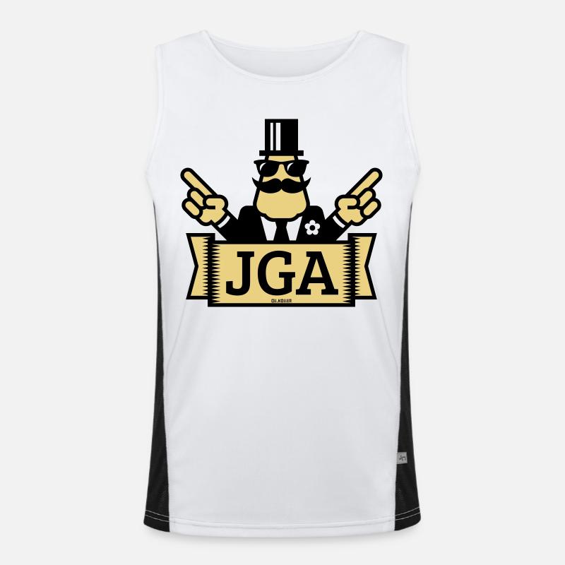 JGA hand signals (bachelor party / 2C) Men's Functional Contrast Tank Top 
