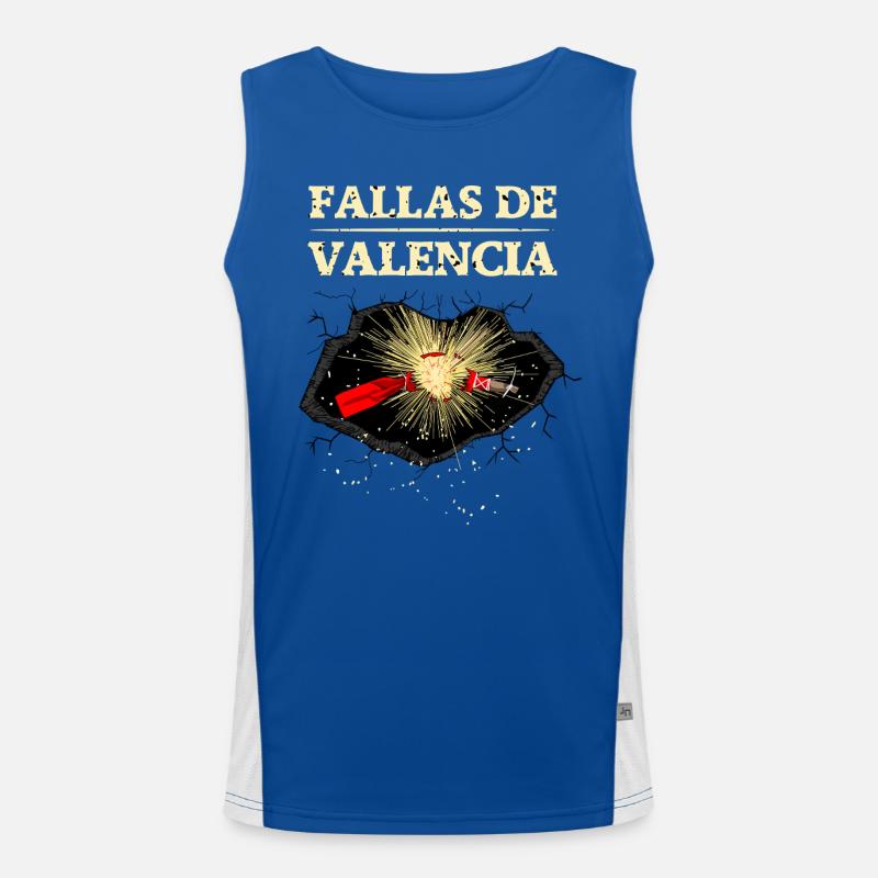 Explosions des Fallas de Valencia Débardeur respirant contrasté Homme 