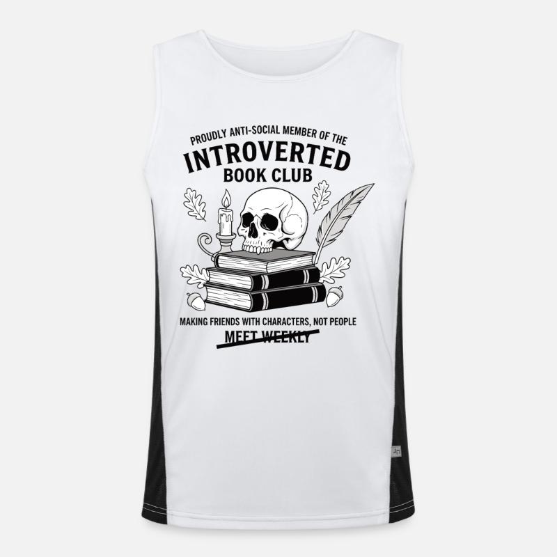 Conception d'un club de lecture antisocial et introverti Débardeur respirant contrasté Homme 