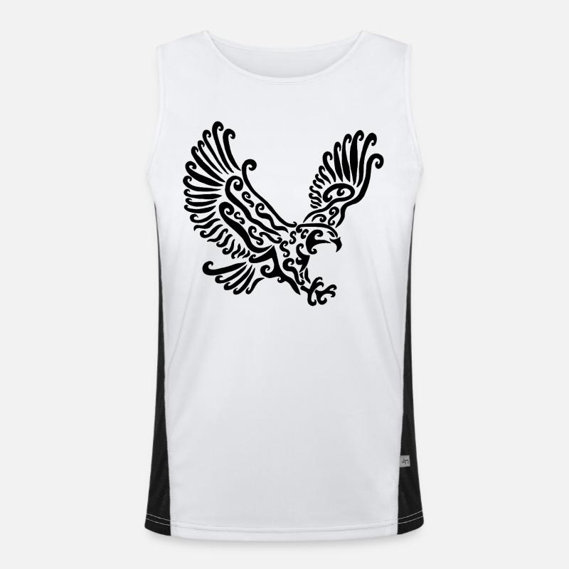 Schwarzer Adler Funktionelles Kontrast-Tank Top für Männer 