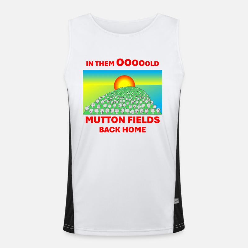 Mutton Fields - Men's Functional Contrast Tank Top  - white/black