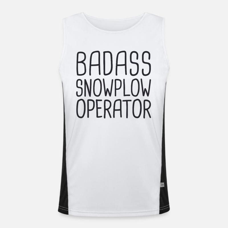 Snowplow Operator Badass Schneepflugfahrer Funktionelles Kontrast-Tank Top für Männer 