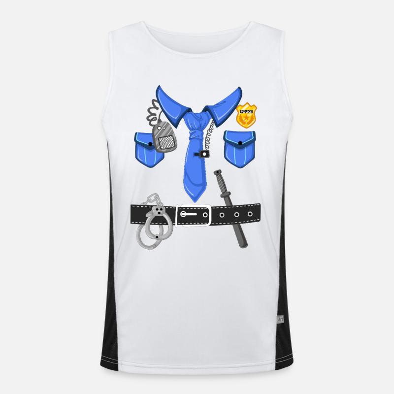 Police Uniform and Accessories Men's Functional Contrast Tank Top 