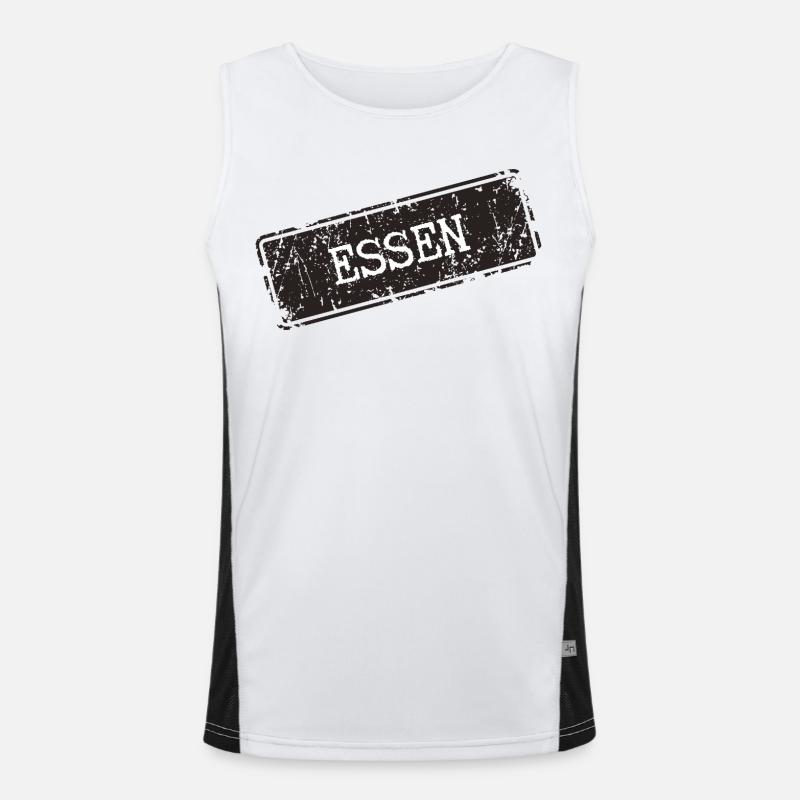 Essen Küchenmotif mit rustikaler Note Funktionelles Kontrast-Tank Top für Männer 