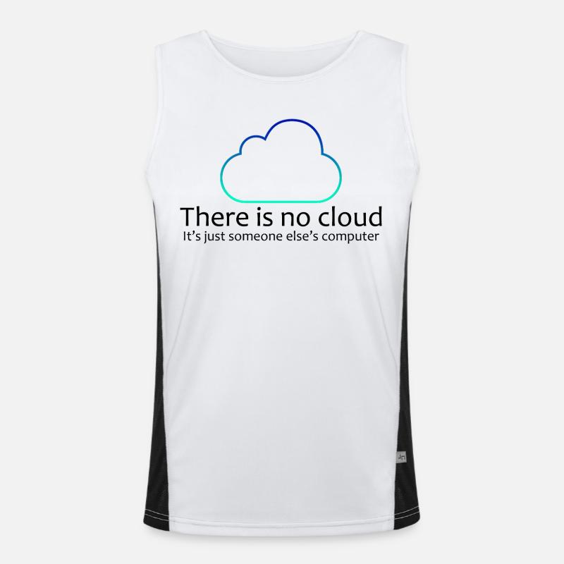 Pas de programmation dans le cloud T-shirt drôle Débardeur respirant contrasté Homme 