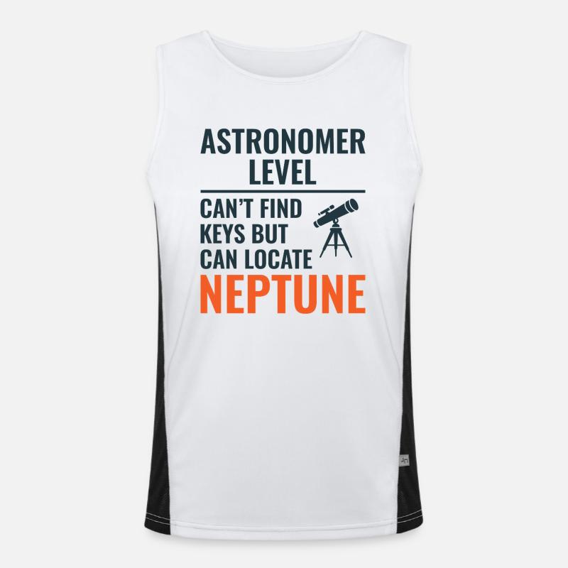 Solar System Planets Space Art  - Men's Functional Contrast Tank Top  - white/black