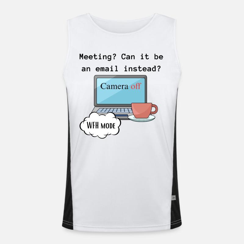 Treffen lustige WFH ändern Computermodus Arbeit. Funktionelles Kontrast-Tank Top für Männer 