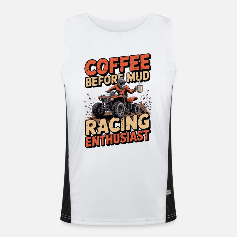 Mud Racing Enthusiast Coffee Mud Bog Coffee Lover Funktionelles Kontrast-Tank Top für Männer 