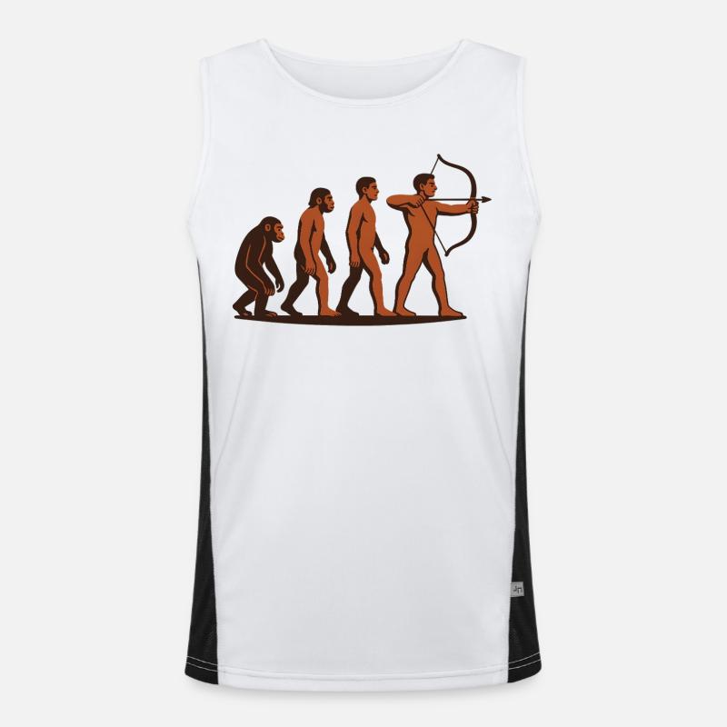Evolution Archery Bow Target Archer - Men's Functional Contrast Tank Top  - white/black