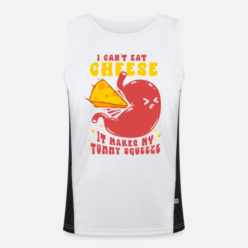 Lactose Intolerant I Cant Eat Cheese Men's Functional Contrast Tank Top 