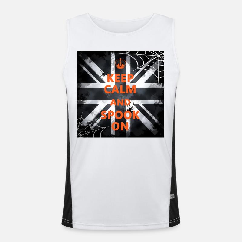 Keep Calm Spook On Men's Functional Contrast Tank Top 