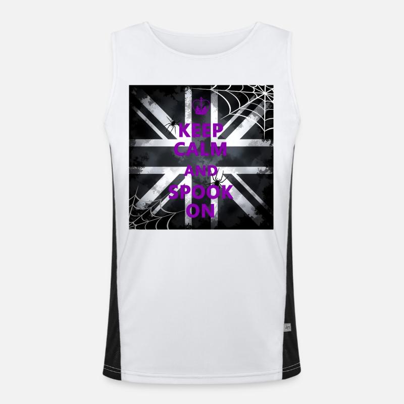 Keep Calm Spook Violet Débardeur respirant contrasté Homme 