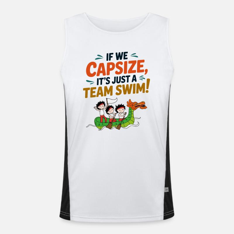  Synchronized Paddling Team  Men's Functional Contrast Tank Top 