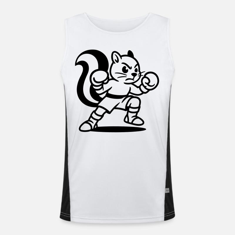 Boxer Eichhörnchen Funktionelles Kontrast-Tank Top für Männer 