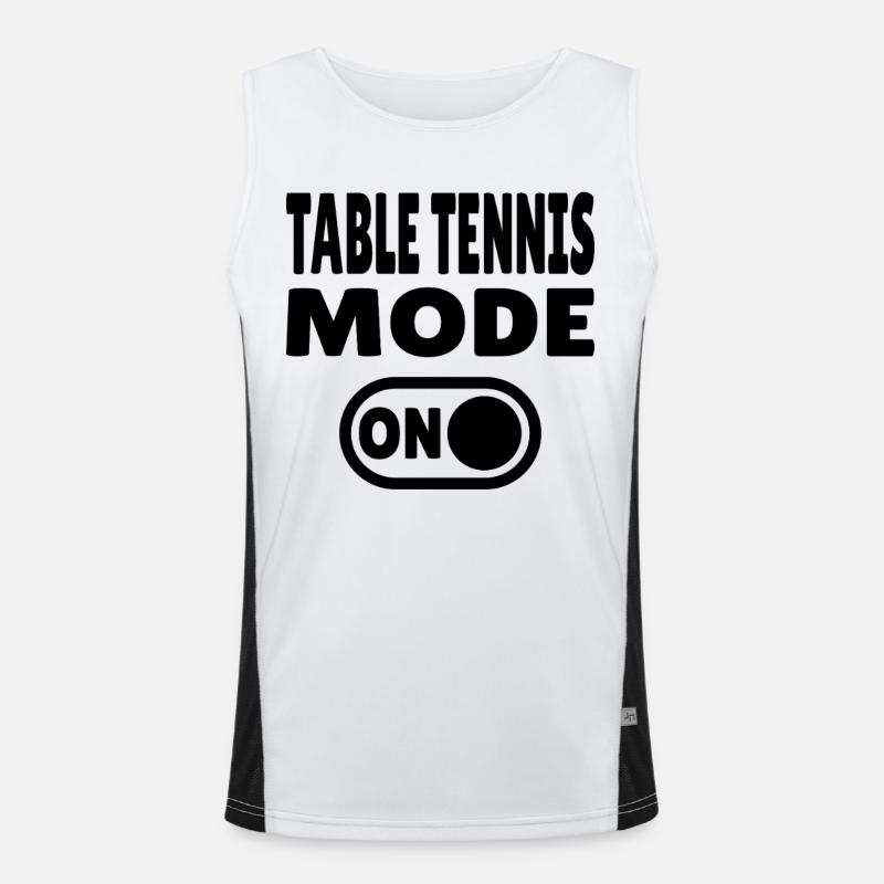 Mode tennis de table activé – Style de vie ping-pong Débardeur respirant contrasté Homme 