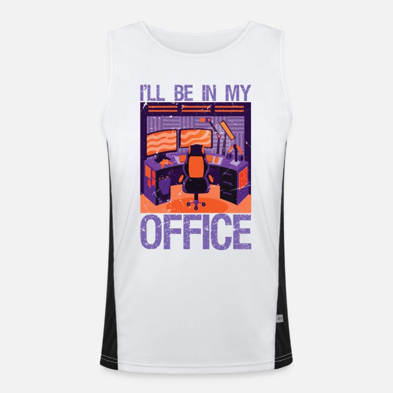 PC Gaming I'll Be in My Office | Hardware Nerd PC Men's Functional Contrast Tank Top 